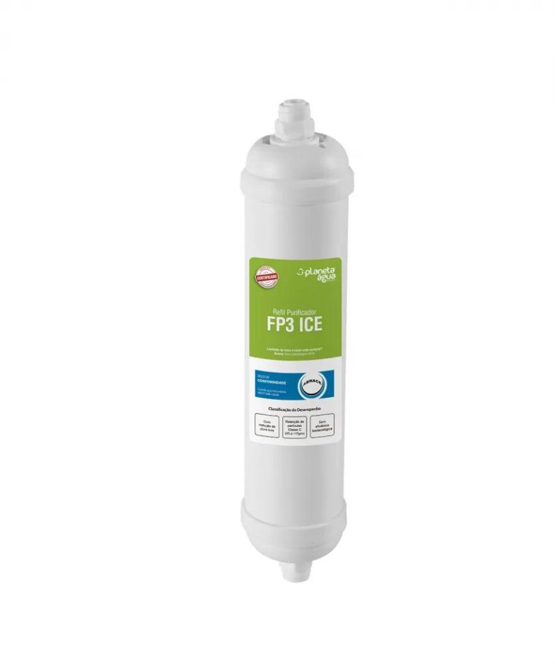 Refil Fp3 Ice Conector Reto Compativel Geladeiras Electrolux Brastemp Side By Side