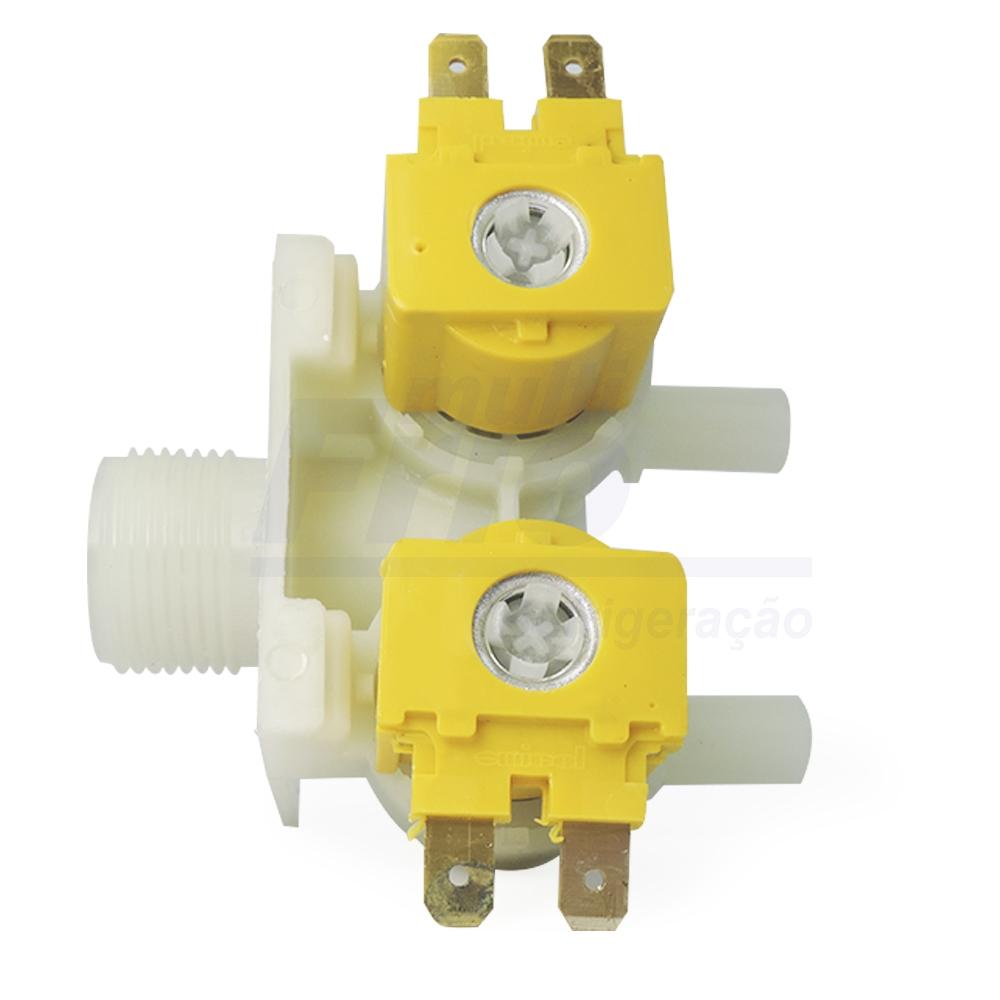 Valvula De Entrada De Agua Saida Dupla Lr Lavadora Consul 127V Ref. 326007114 Original - Image 2