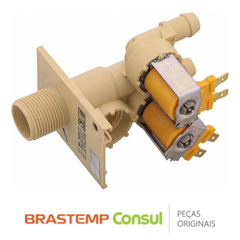 Valvula Agua Dupla 220V Brastemp Consul Cwc24A Com Suporte Rosca Fina 1E X 2S Antiga Robertshaw - 326007924 Vvv2807-02Uc - Image 4