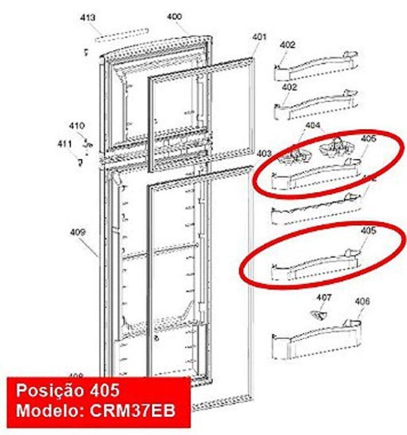 Prateleira De Porta Refrigerador Consul Crd36 Crg36 Crm37 Crb39 Crd37 - Image 3